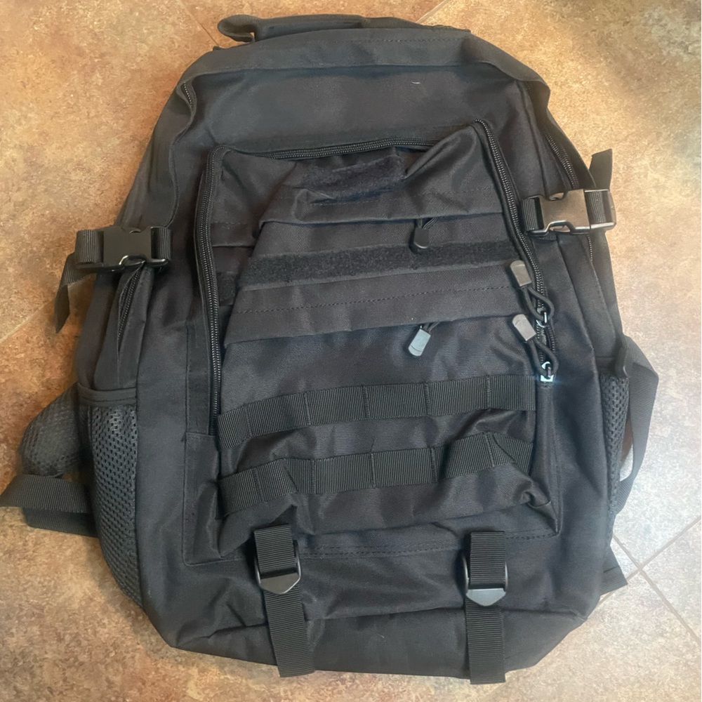 Black Tactical Backpack - Picture 3 of 3